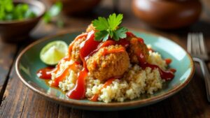 Ayam Penyet: Zerstoßenes Hähnchen mit scharfer Sauce