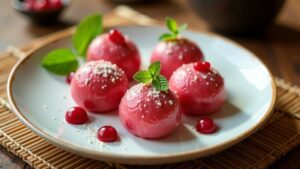 Azuki Mochi – Süßer Reisball mit roter Bohnenpaste