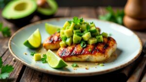 BBQ Hähnchenbrust mit Avocado