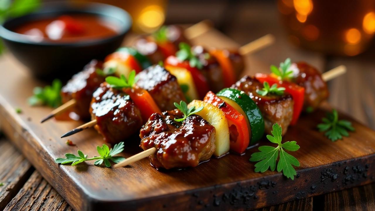 BBQ Teriyaki Beef Skewers