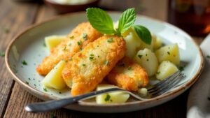 Backfisch mit Kartoffelsalat