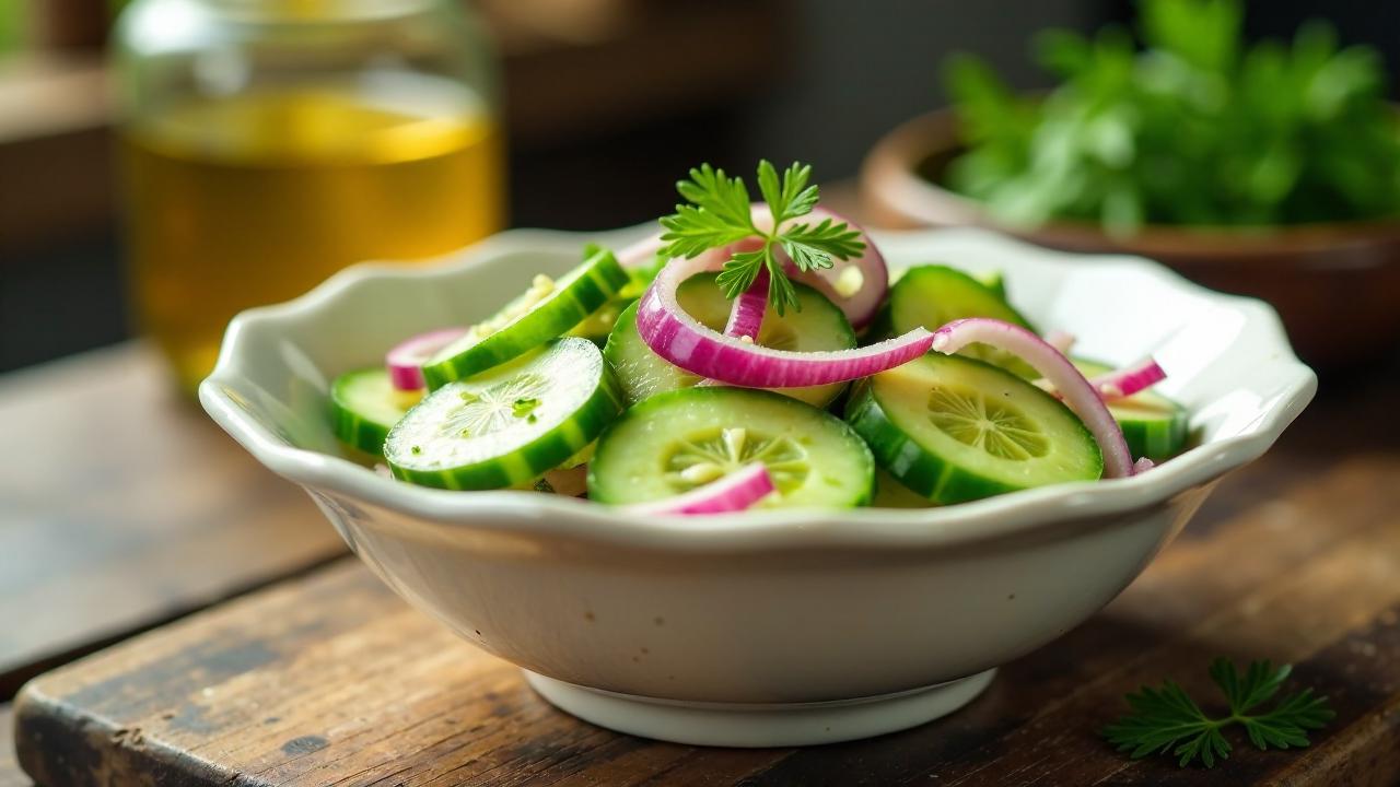 Badisch marinierter Gurkensalat