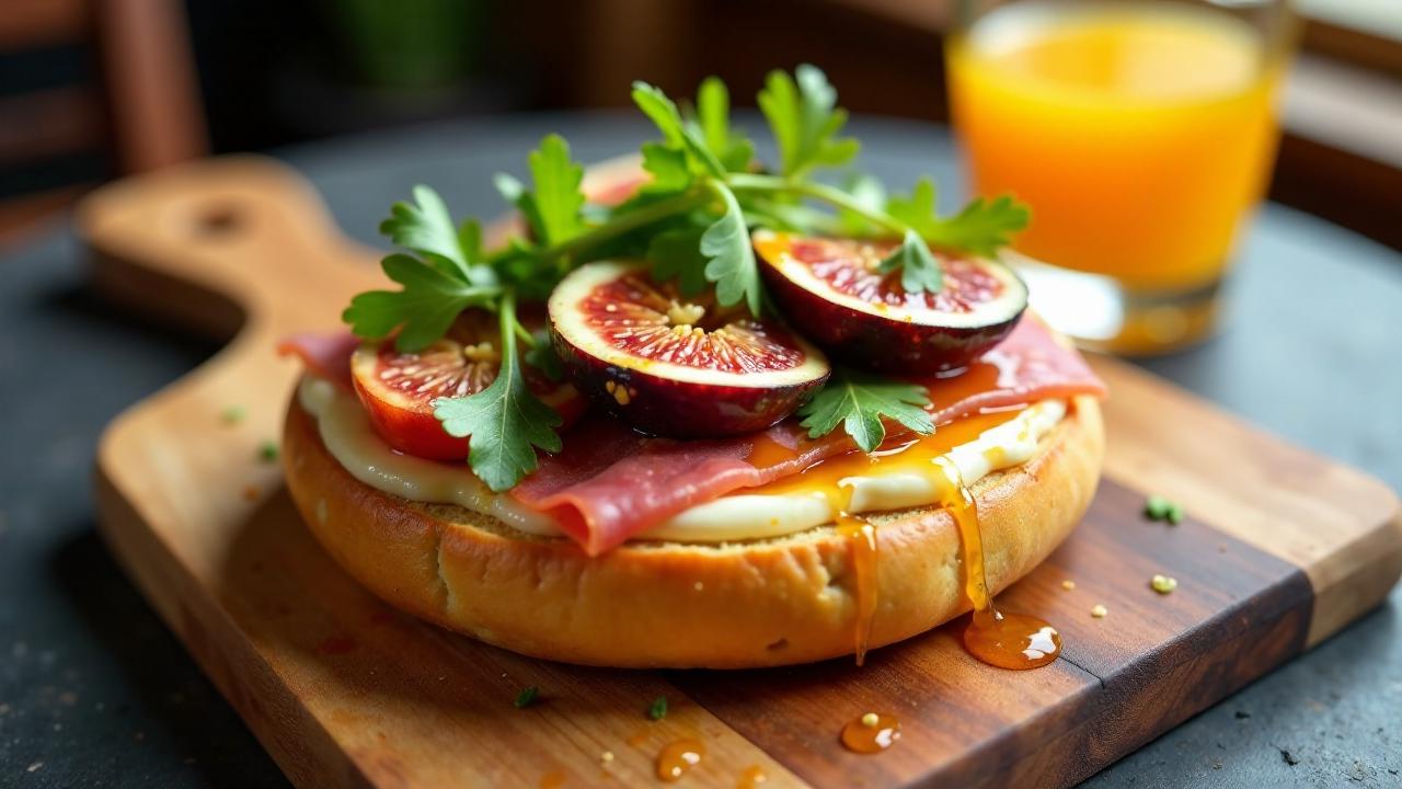 Bagel mit Prosciutto und Feigen