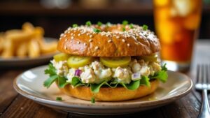 Bagel mit Thunfisch-Salat