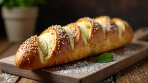 Baguette mit Mohn