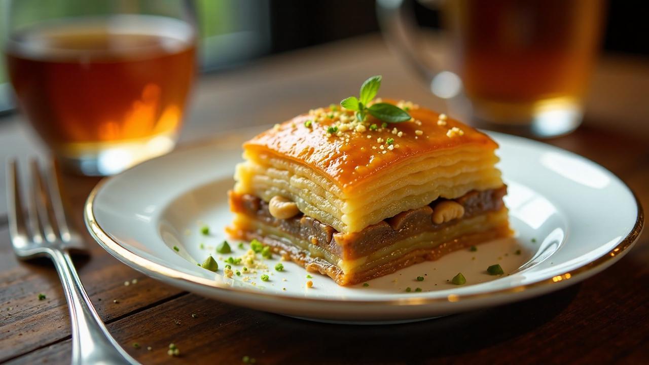 Baklava: Blätterteig-Süßigkeit mit Nüssen und Sirup