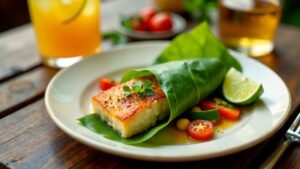 Banana-Leaf Fish Wrap