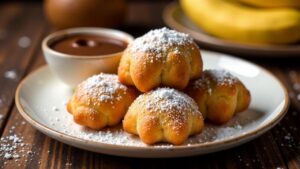 Banane Beignets: Frittierte Bananenteigtaschen