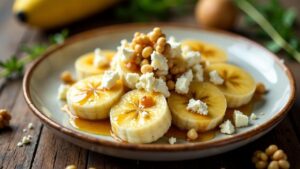 Bananen-Feta Snack