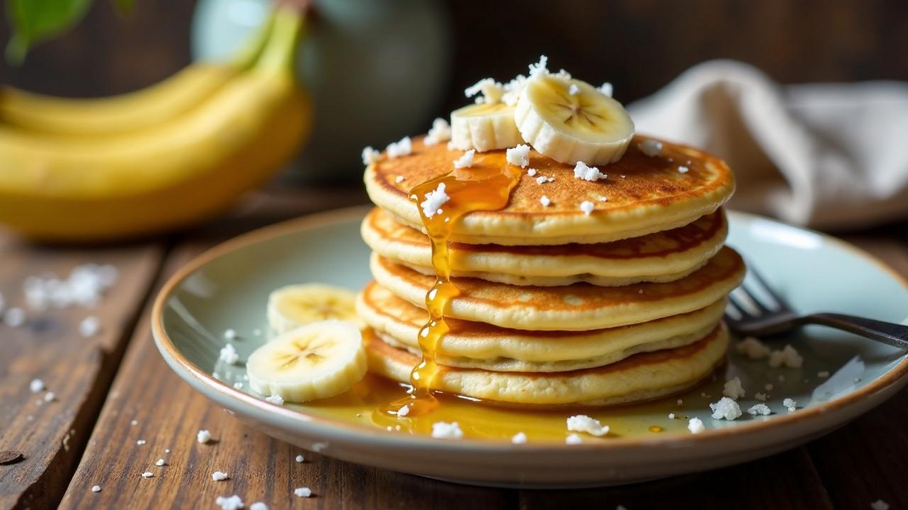 Bananen-Kokos-Pfannkuchen