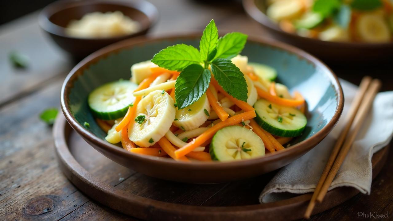 Bananenblüte-Salat mit Kokosdressing