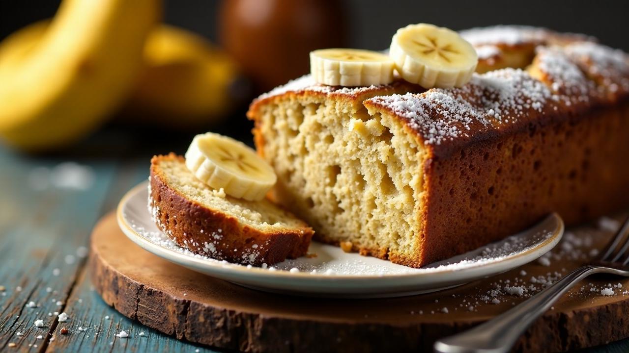 Bananenbrot mit überreifen Früchten