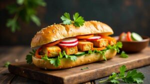 Banh-Mi mit Tofu und Gemüse