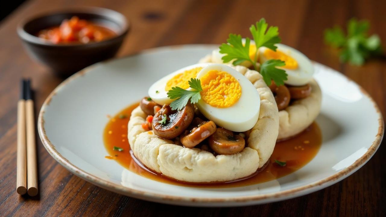 Banh Bao (Gedämpfte Brötchen mit Fleischfüllung)