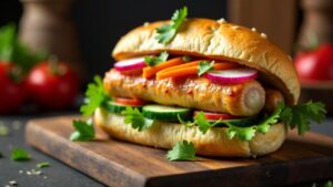 Banh Mi Cha Muc (Tintenfisch-Wurst)