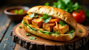 Banh Mi Chay Dau Phu (vegetarischer Tofu)