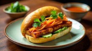 Banh Mi Chay Heo Quay (Vegetarisches knuspriges Schweinefleisch)