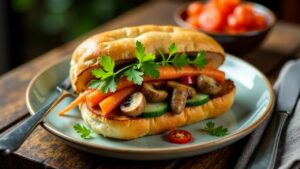 Banh Mi Chay Nam (Vegetarische Pilze)