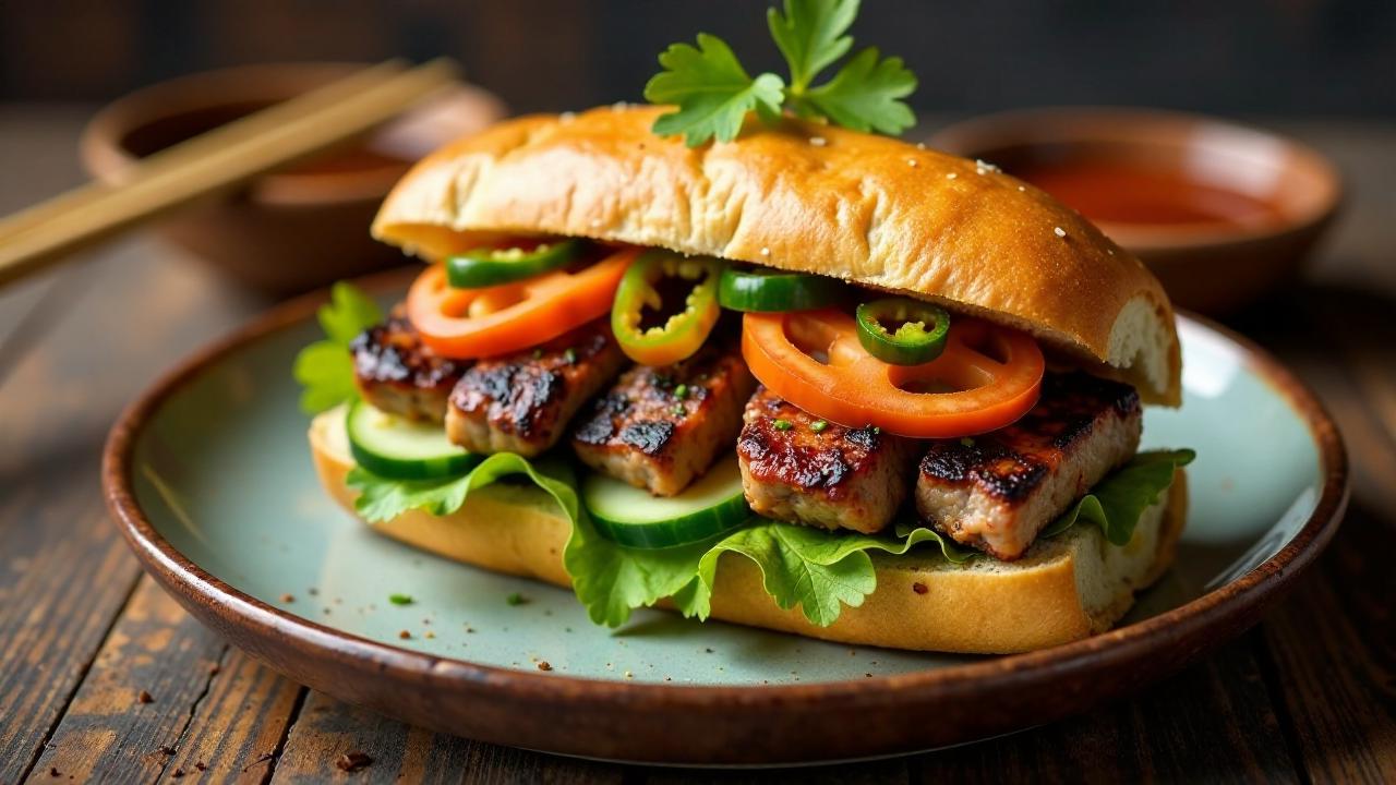 Banh Mi De Nuong (Ziegenfleisch gegrillt)