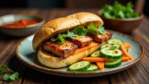 Banh Mi Thit Heo Xa Ot (würziges Schweinefleisch)