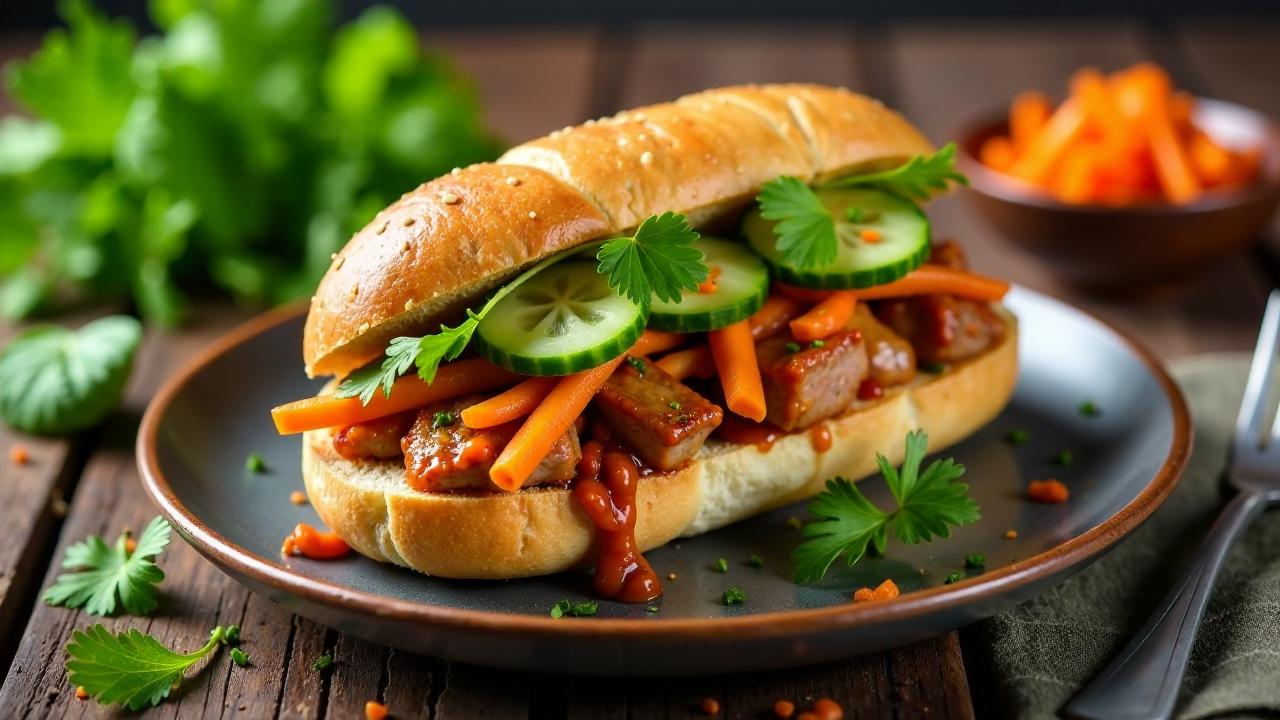 Banh Mi Thit Kho Tieu (Schweinefleisch in Pfeffersoße)