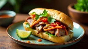 Banh Mi Thit Kho (geschmortes Schweinefleisch)