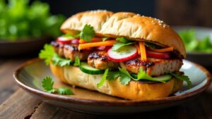 Banh Mi Thit (Klassisches Vietnamesisches Baguette mit Fleisch)