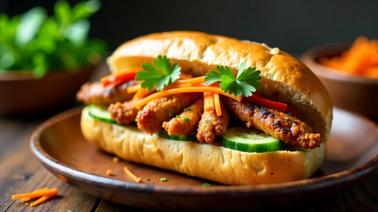 Banh Mi Thit Lon Chien (frittiertes Krokodilfleisch)