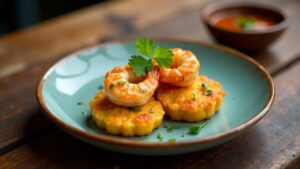 Banh Tom-Süßkartoffelkrapfen mit Garnelen