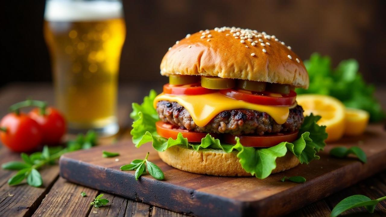 Bayerische Cheeseburger mit Obazda