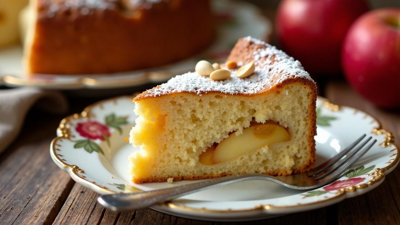 Bayerischer Apfelkuchen mit Mandeln