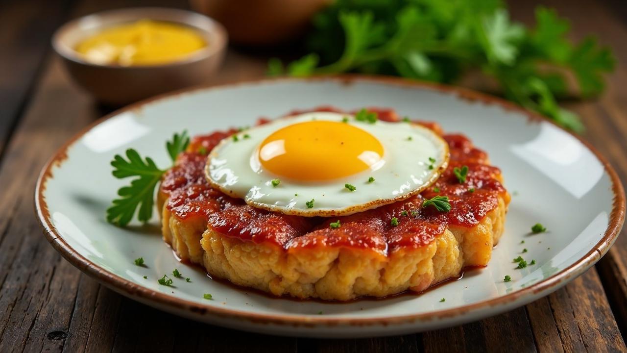 Bayerischer Leberkäse mit Spiegelei