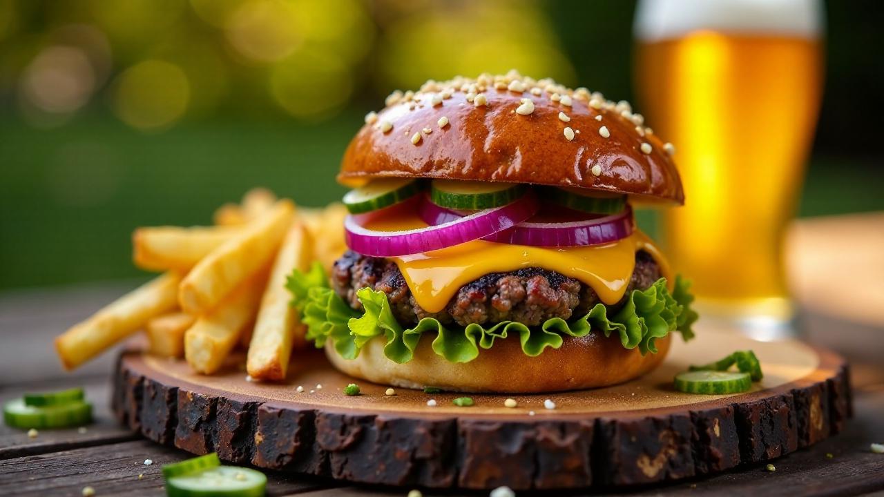 Bayerischer Pretzel-Crusted Burger