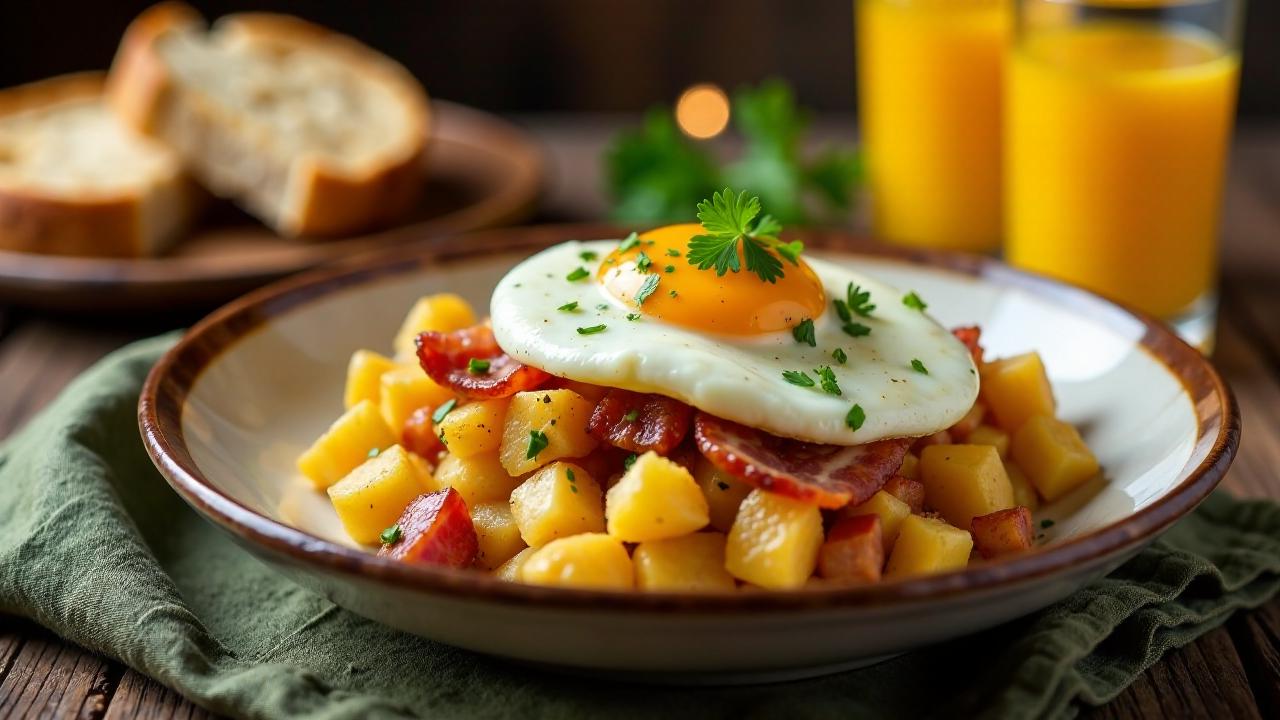 Bayerisches Bauernfrühstück mit Eiern