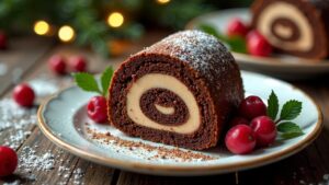 Bûche de Noël Québécoise