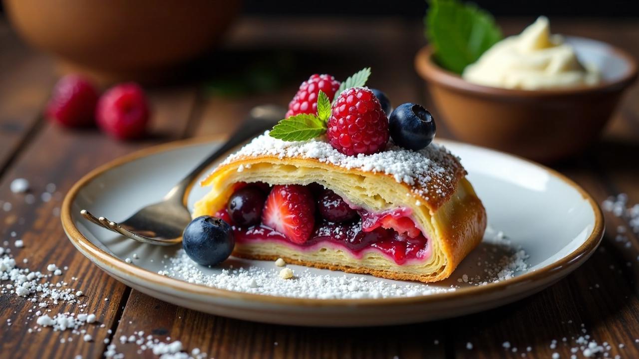 Beeren-Mandelstrudel