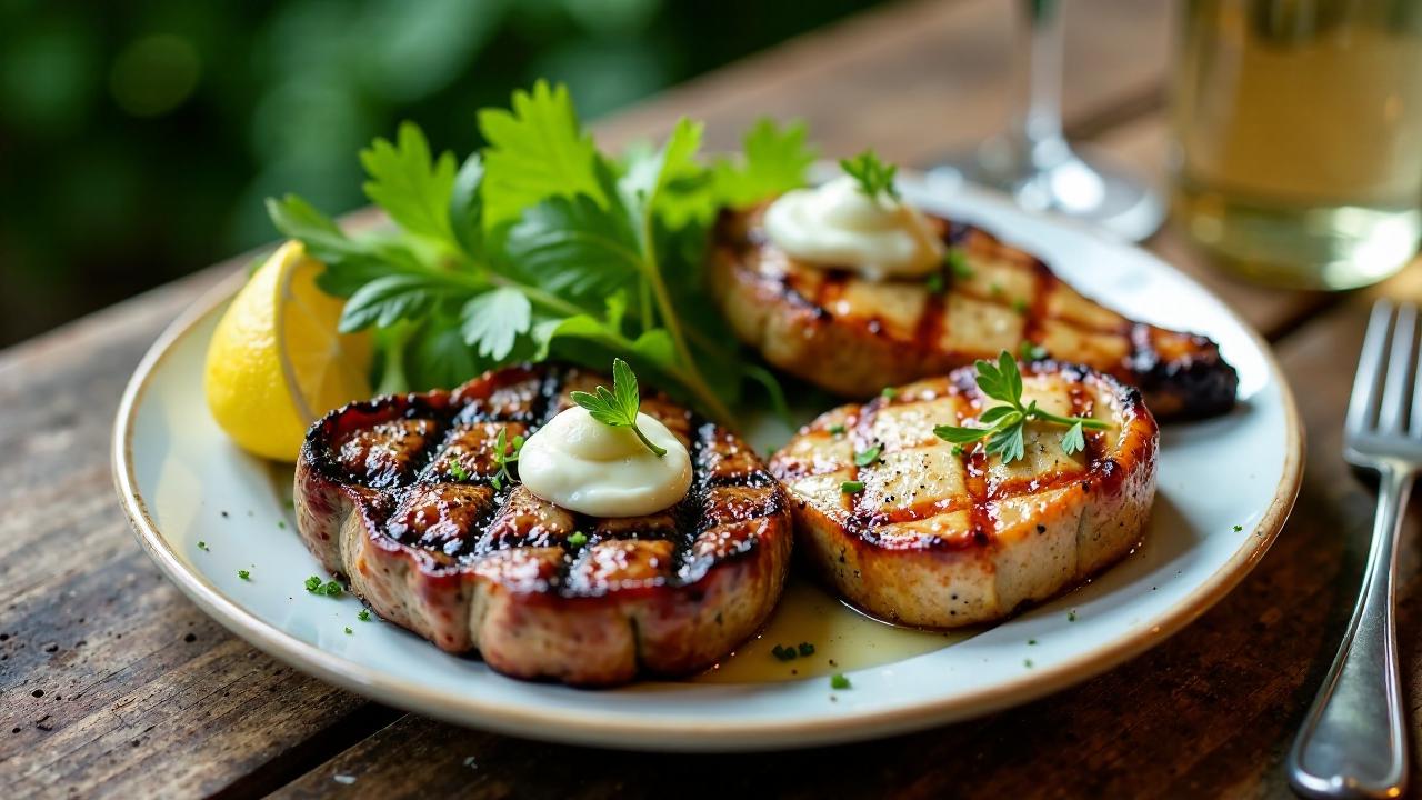 Belgische Grilladen mit Kräuterbutter