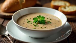 Belgische Pilzsuppe mit Witbier