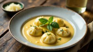 Bergkäseknödel im Weißwein