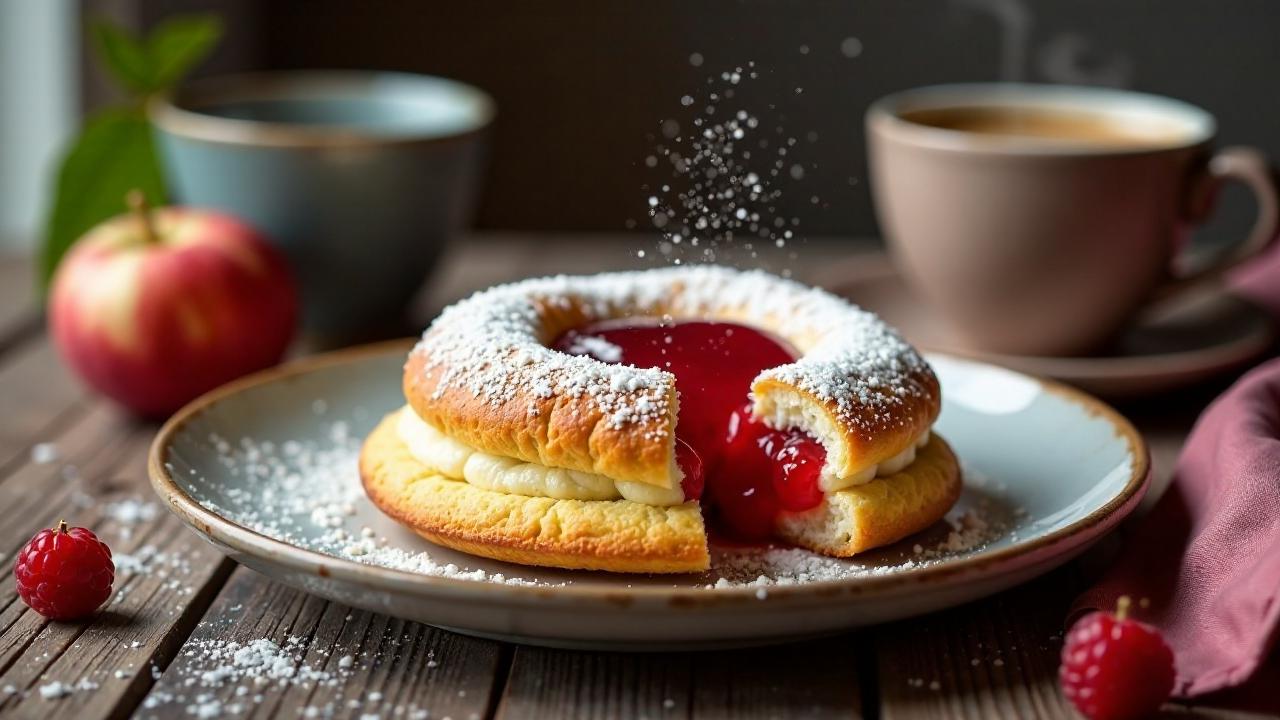 Berliner Pfannkuchen mit Acerola-Gelee