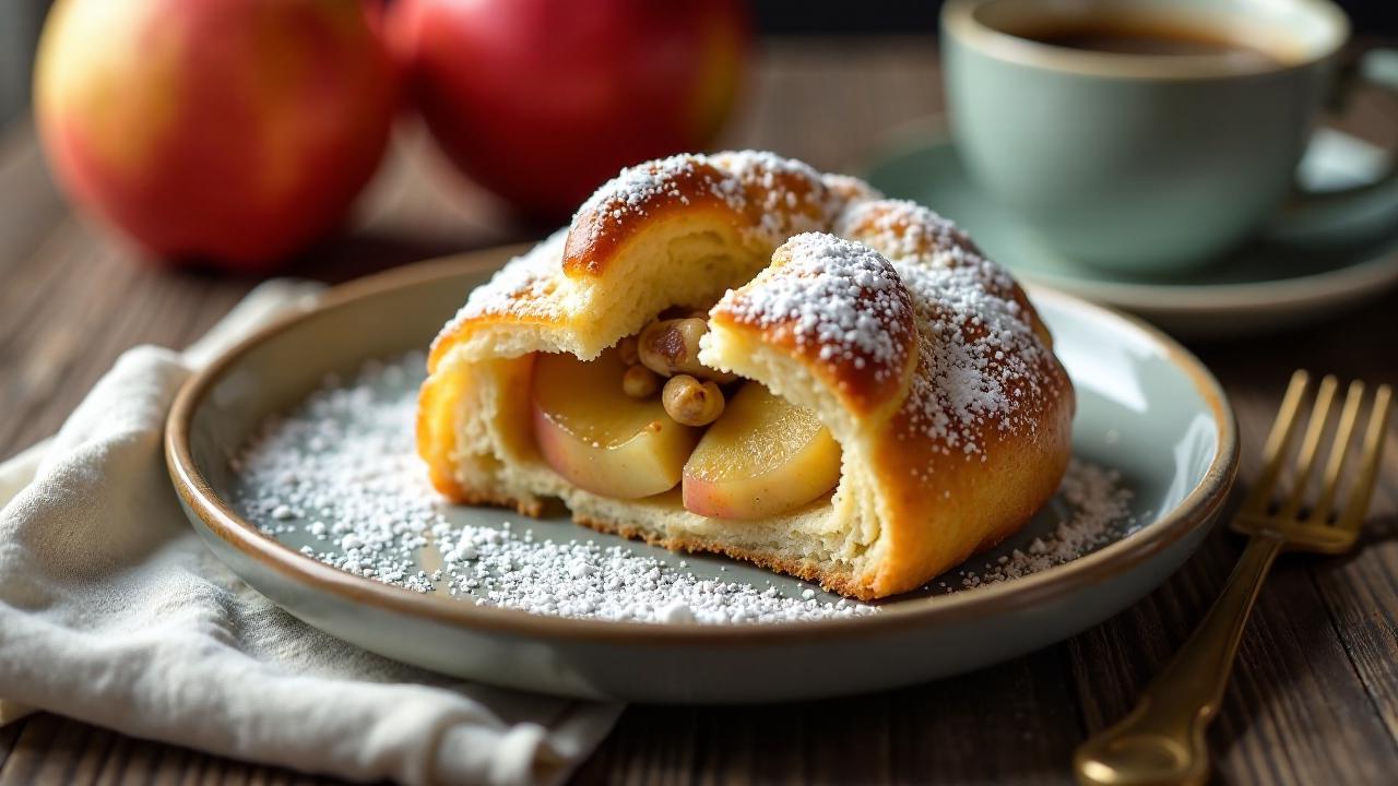 Berliner Pfannkuchen mit Apfel-Walnuss-Füllung