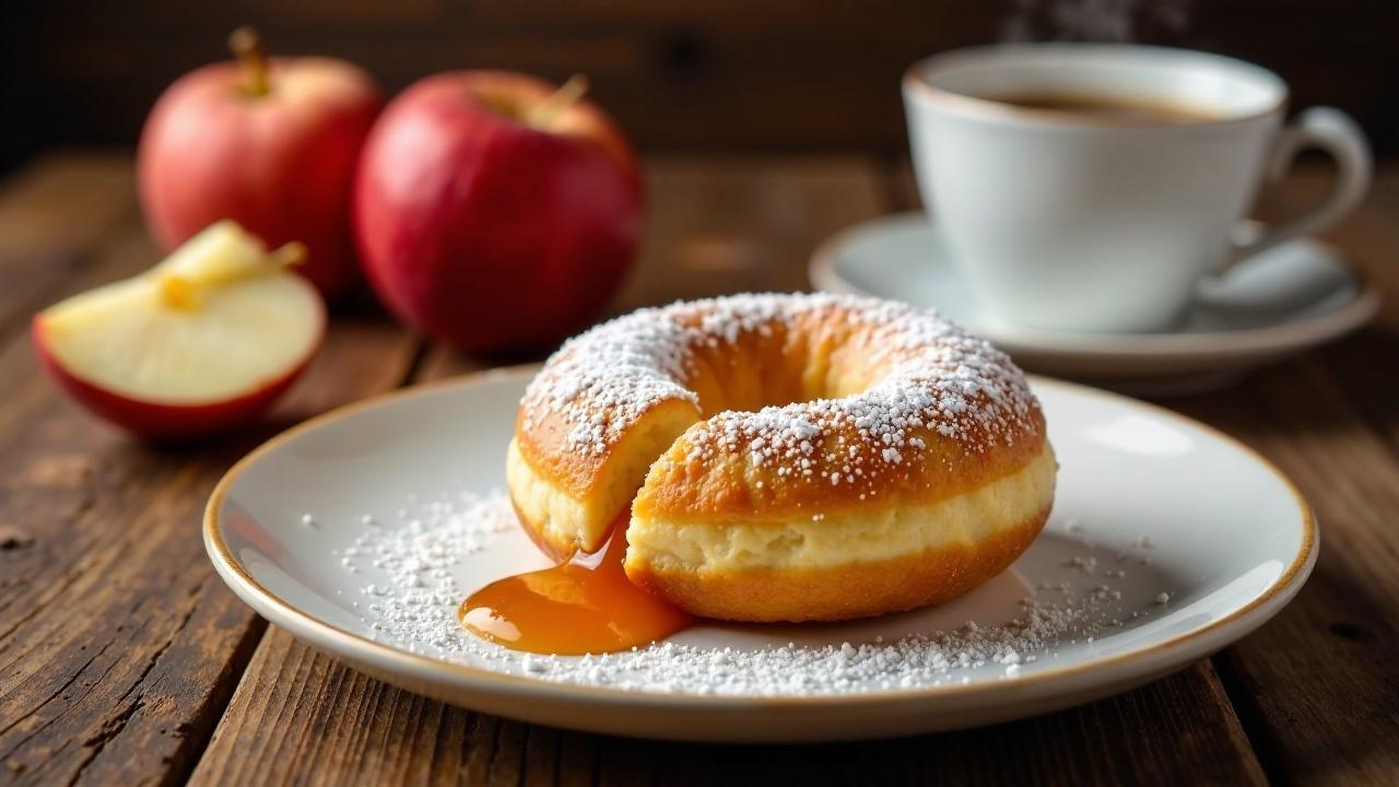 Berliner Pfannkuchen mit Apfelmarmelade