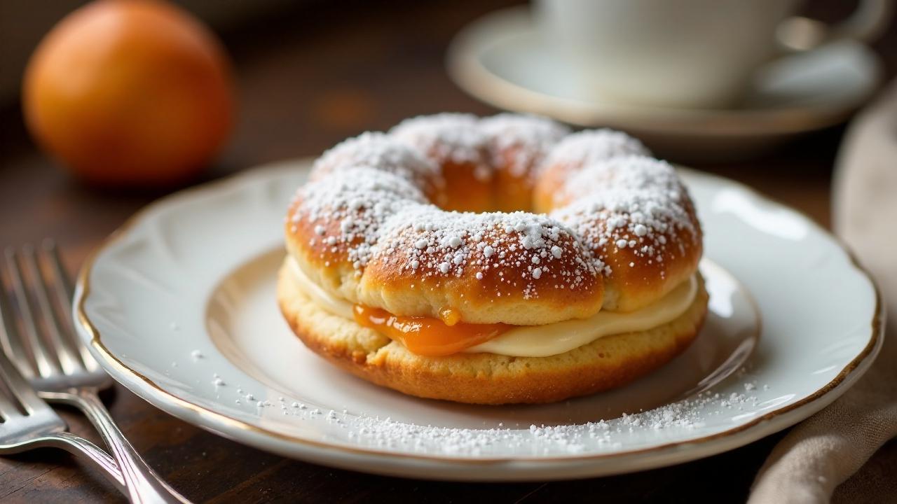 Berliner Pfannkuchen mit Aprikosenmarmelade