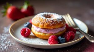 Berliner Pfannkuchen mit Beerenquark