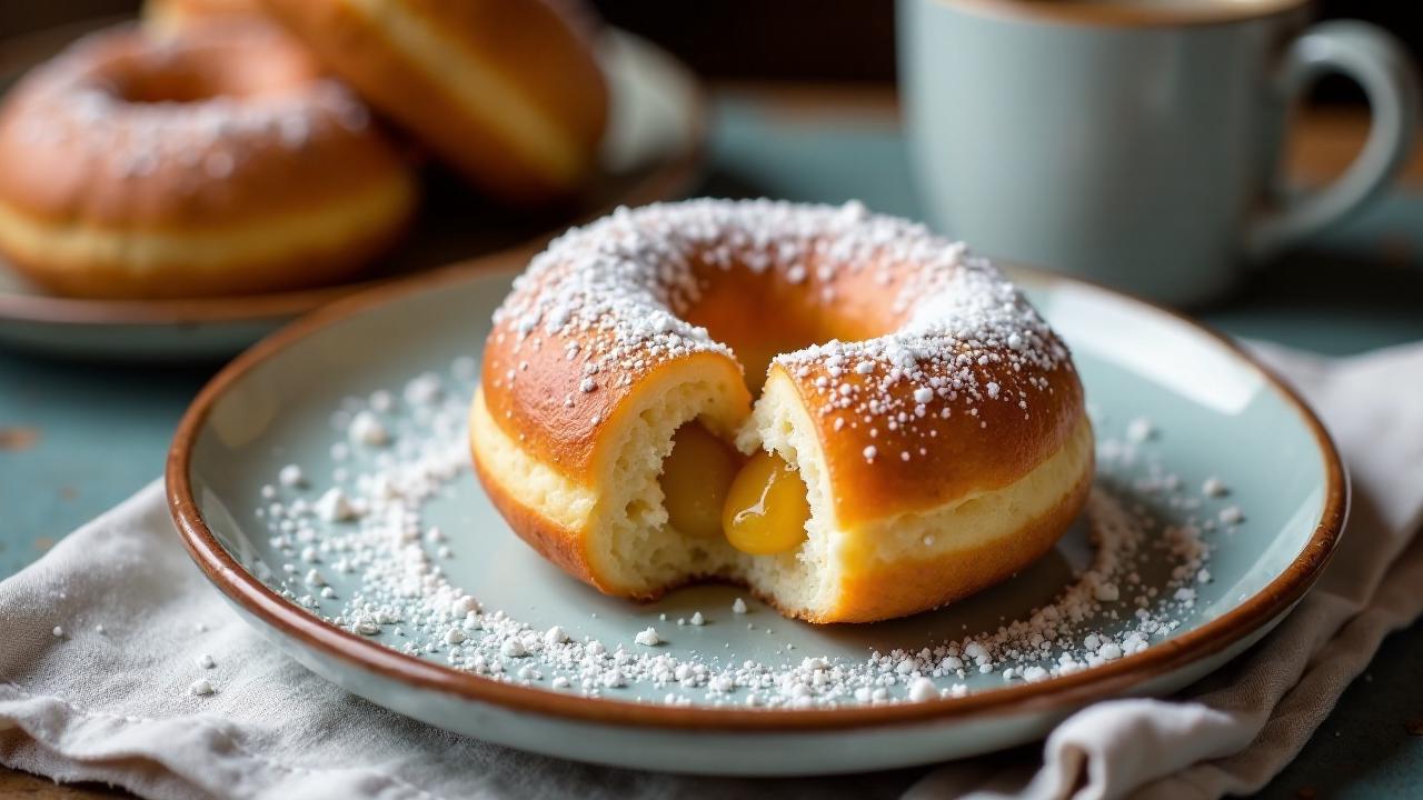 Berliner Pfannkuchen mit Birnenmarmelade