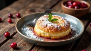 Berliner Pfannkuchen mit Cranberry-Kompott