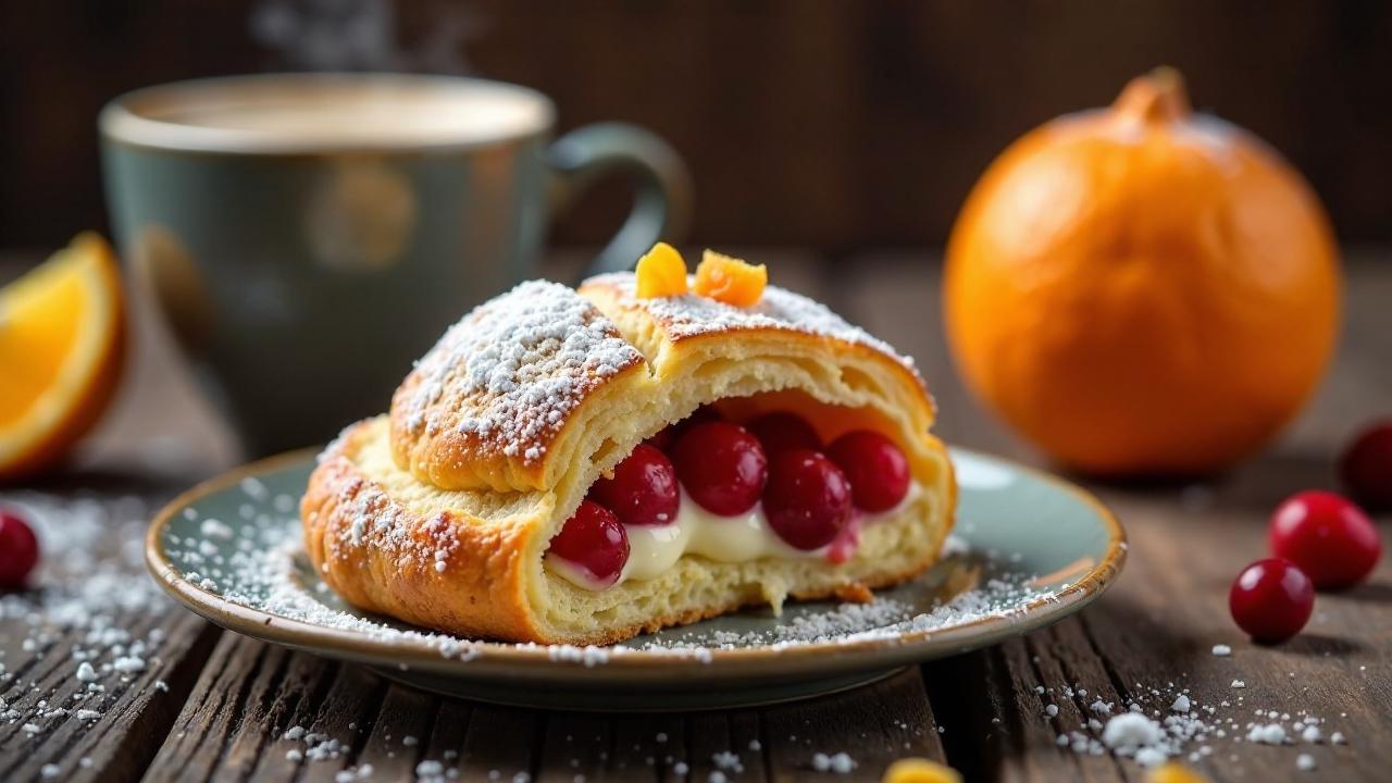 Berliner Pfannkuchen mit Cranberry-Orange-Füllung