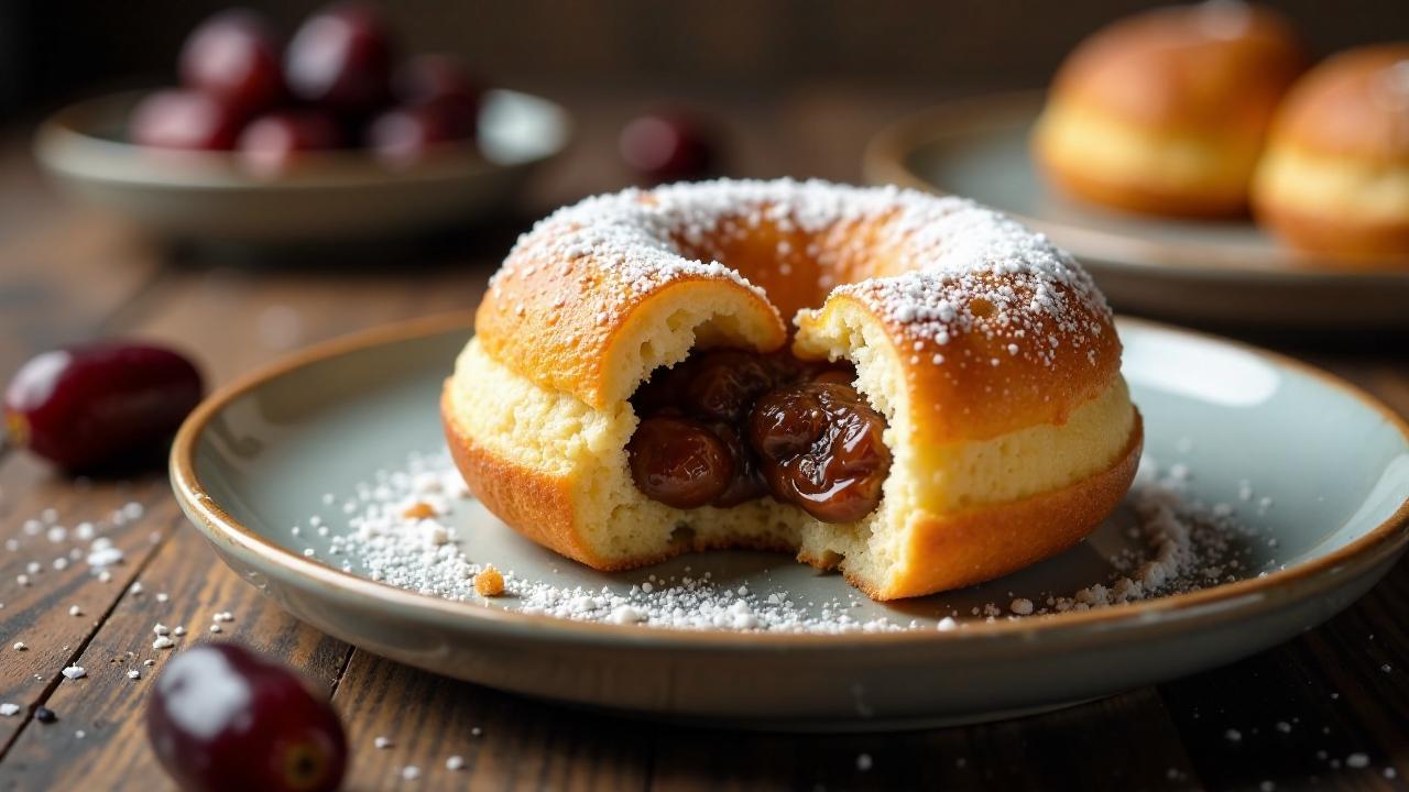 Berliner Pfannkuchen mit Dattelfüllung