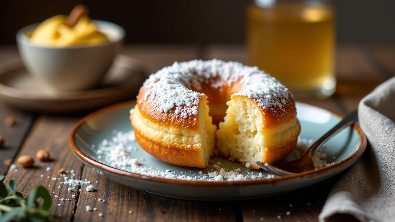 Berliner Pfannkuchen mit Honig-Senf-Creme