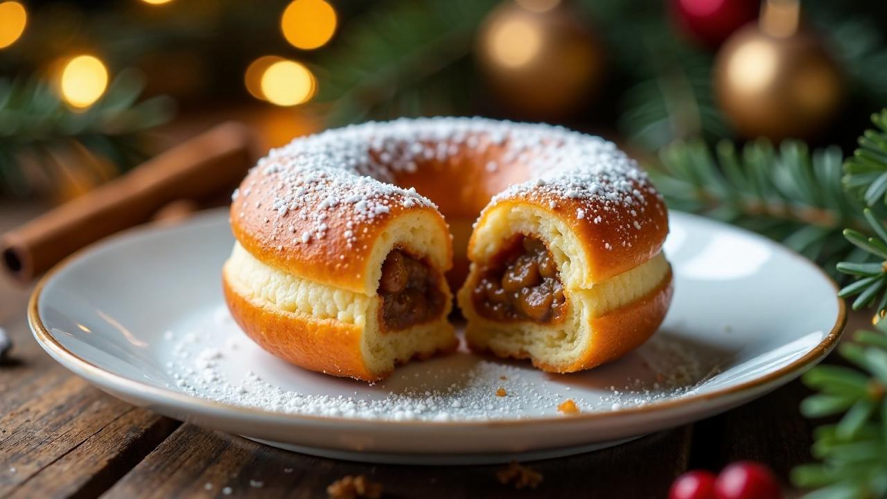 Berliner Pfannkuchen mit Ingwer-Zimt-Füllung